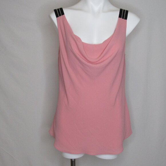 White House Black Market Tops - White House Black Market Pink Cowl Neck Sleeveless Blouse Tank Top Women's L
